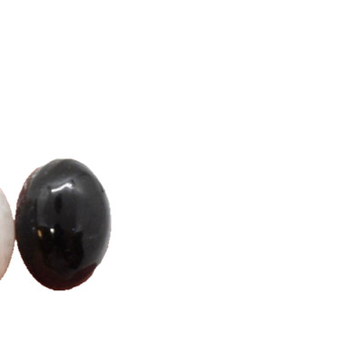 Vintage Burmese Jade Natural Oval Cabochons Black 6x8mm, 1 Piece