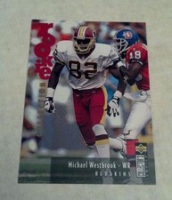 MICHAEL WESTBROOK 1995 UD COLLECTOR'S CHOICE RC ROOKIE CARD # U60 A1341. rookie card picture