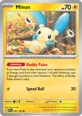 Minun 61/182 Common | Paradox Rift | Pokemon Card | eBay