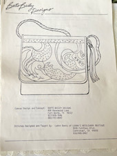 Boots Bailey Needlepoint Stitch Guide for #CN1111 Canvas Purse Flap 7 Pages New