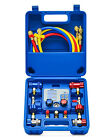 New ListingOmt 3 Way Hvac Digital Manifold Gauge Set Vacuum Pressure Temperature Tester