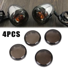 Smoked 4Pcs Turn Signal Light Lens Covers for Harley Electra Road Glide Dyna US
