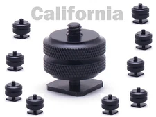 Lot of 10 x Pro1/4"-20 Tripod Mount Screw to Flash Camera Hot Cold Shoe Adapter 