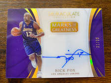 2017-18 Panini Immaculate Marks of Greatness - Rick Fox #MG-RFX Auto /99