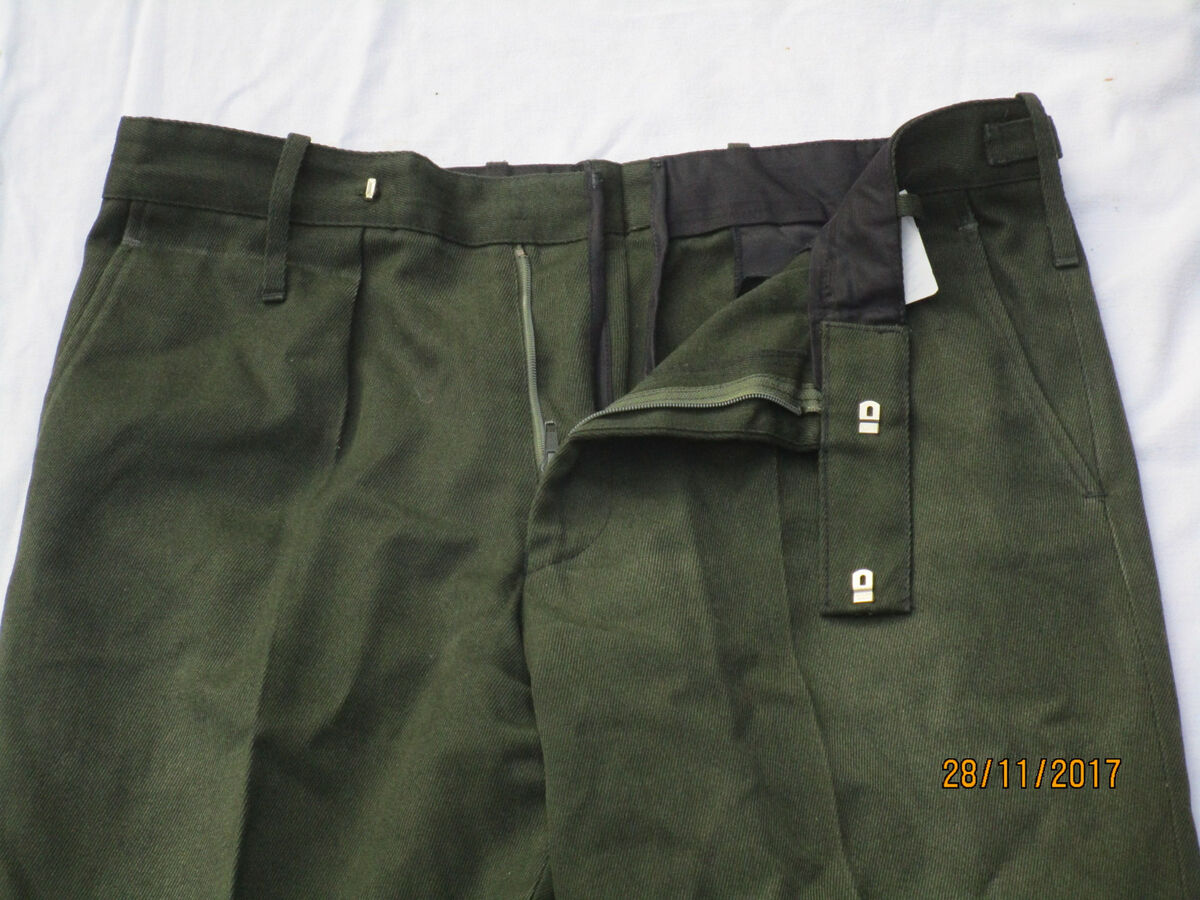 Trousers Man´s Army Barrack Dress, Dark Green Work Trousers Trousers Man´s Army Barrack Dress, Dark Green Work Trousers