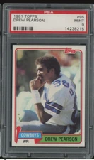 1981 Topps #95 Drew Pearson Dallas Cowboys HOF PSA 9 Mint