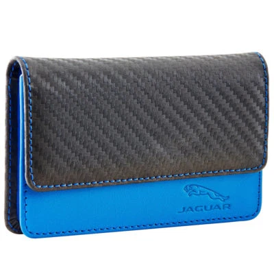 NEW GENUINE JAGUAR WALLET CARBON FIBRE BLUE F-TYPE XF XK XJ XE F-PACE SVR BDE
