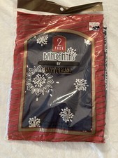    RARE VINTAGE HAV-A-HANK 2 BLUE BANDANNA HANDKERCHIEFS NEW 