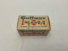 Vintage Gulfwax Household Paraffin Wax Canning Candlemaking 1 lb. Box 4 Cakes