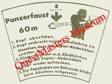 German WWII Panzerfaust 60 warhead decal, aged