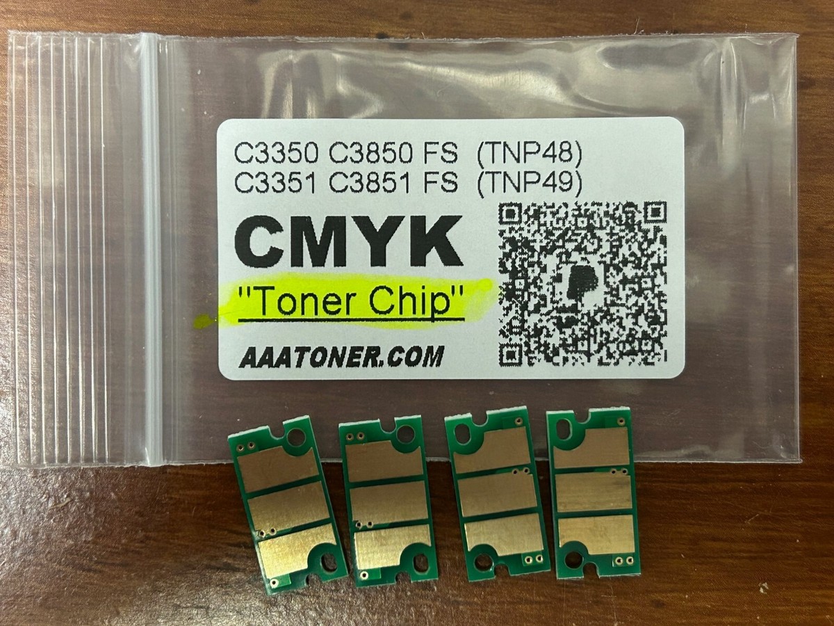 4 x Toner Chip for Konica Minolta Bizhub C3351, C3851 FS (TNP49
