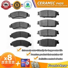 Front & Rear Ceramic Brake Pads for GMC Sierra Yukon Silverado 1500 Escalade