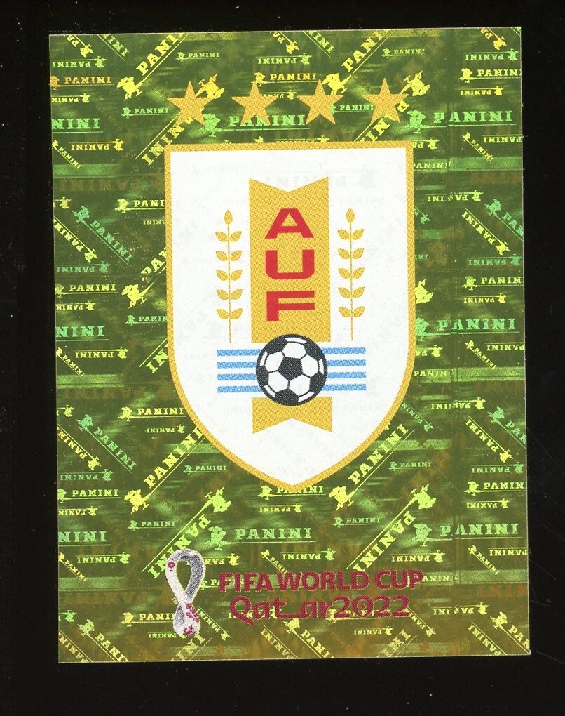 2022 Fifa World Cup Panini Sticker Qatar TEAM LOGO FOIL Uruguay URU2