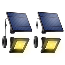 Solar Spotlights Outdoor Waterproof Garden with Extension 16FT Cable Dusk to ...