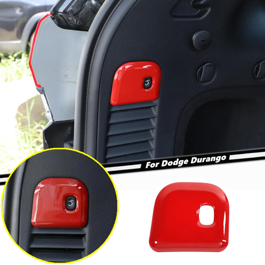 Car Electric Tailgate Switch Cover Trim For Dodge Durango 11-24 Accessories Red