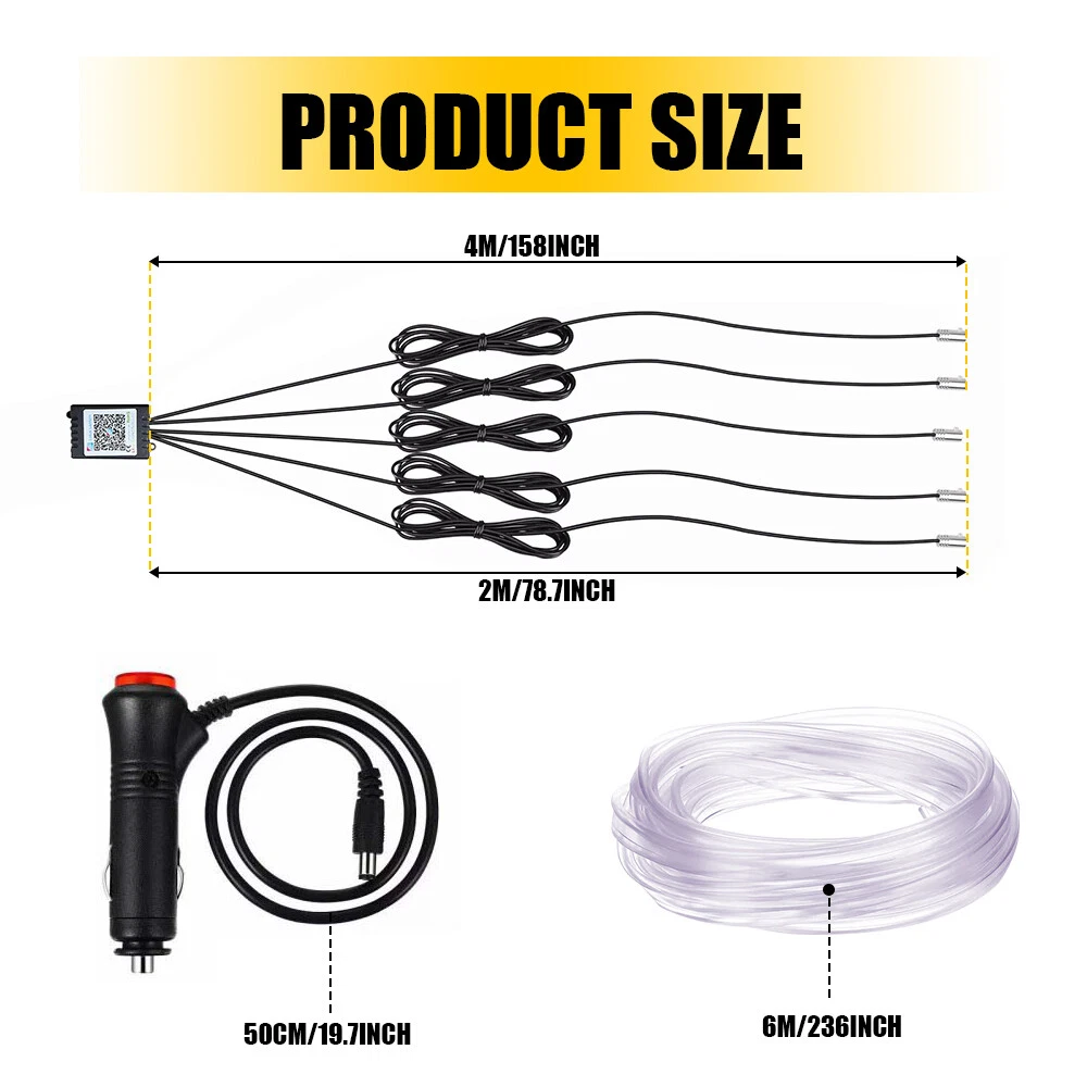 Buy 5W LED Car Interior Inside Neon Strip Light In UK - Shop Now!