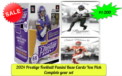 2024 Prestige Football Panini Base Cards #1-200 You Pick Complete your set