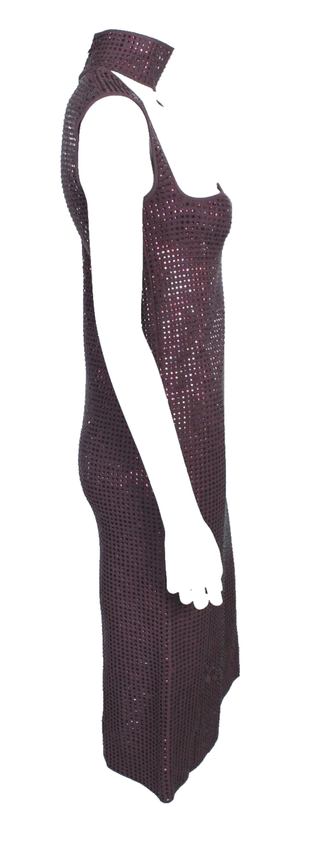 BOTTEGA VENETA 2019 Grape Purple Crystal Embellished Knit