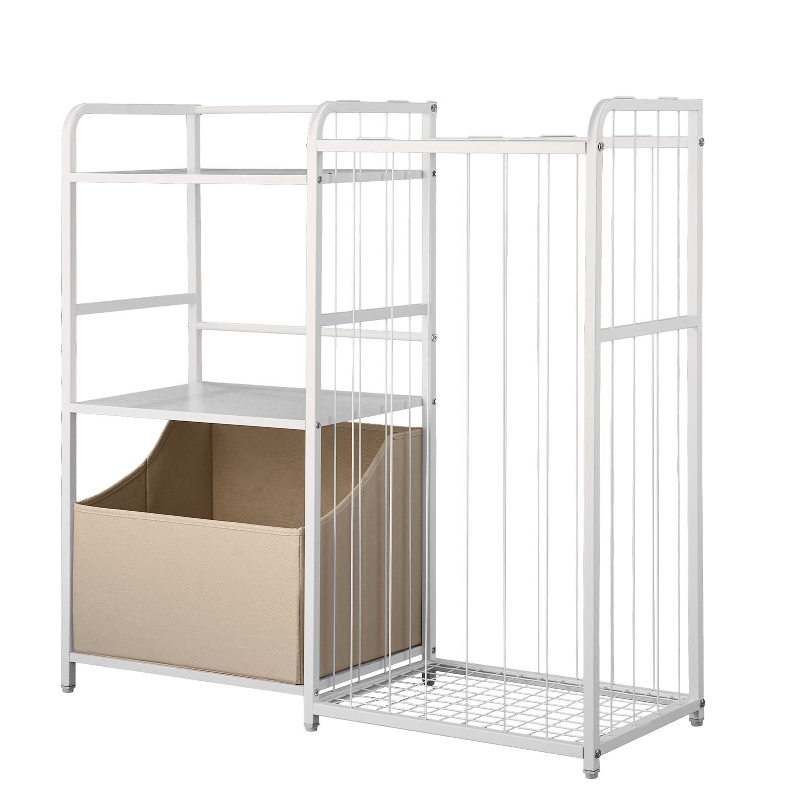 VEVOR Stuffed Animal Storage Toy Storage Organizer 2-Tier Bookshelf 4 Cubbies