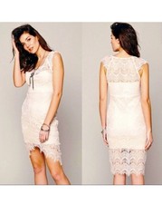 Intimately Free People Women’s Dress Size Small Boho Beach  Pale Pink Lace 
