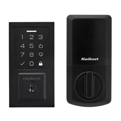 Smartcode 270 Contemporary Matte Black Touchpad Single Cylinder Electronic Deadb