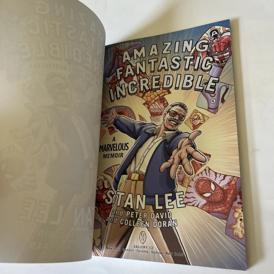 Marvel Comic Amazing Fantastic Incredible: A Marvelous Me-Stan Lee- #1 NY Times Foto 3 de 4