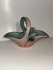 Vtg. 1950's Hull Pottery Pink/Green Basket #56