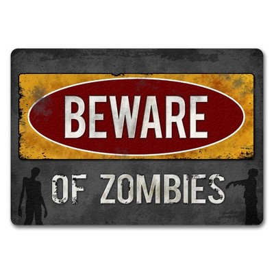 Beware of zombies Fußmatte randlos mit Motiv Fußmatte Fussmatte Fußabtreter