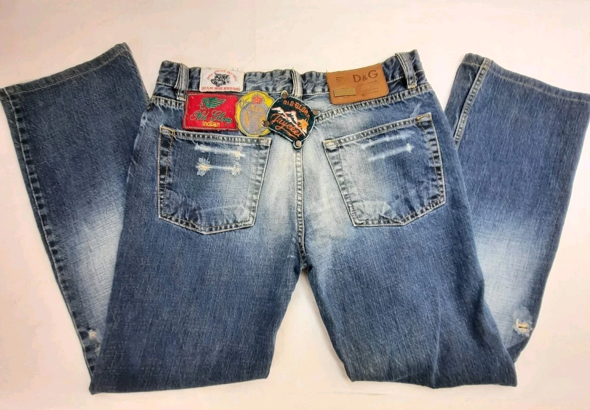 Pull Vintage Dolce & Gabbana D&G 1999 - Taille S, Vert, Maille Denim à Fermeture