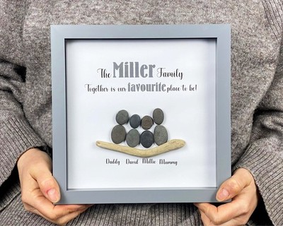 Personalisierte Familie Kiesel Kunst Muttertag Einweihung Geschenk Andenken Favorit
