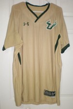 Under Armour USF South Florida Bulls Team Issue Baseball Jersey Shirt 44 Sewn On