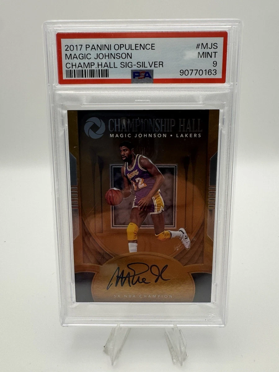 Panini Magic Johnson Basketball Autographed Sports Trading Cards
