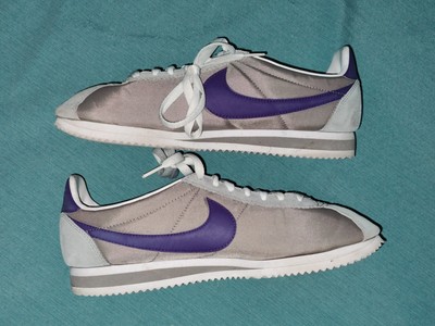 RARE Nike Cortez Classic Gray Purple Men's Retro Sneakers Shoes 9.5