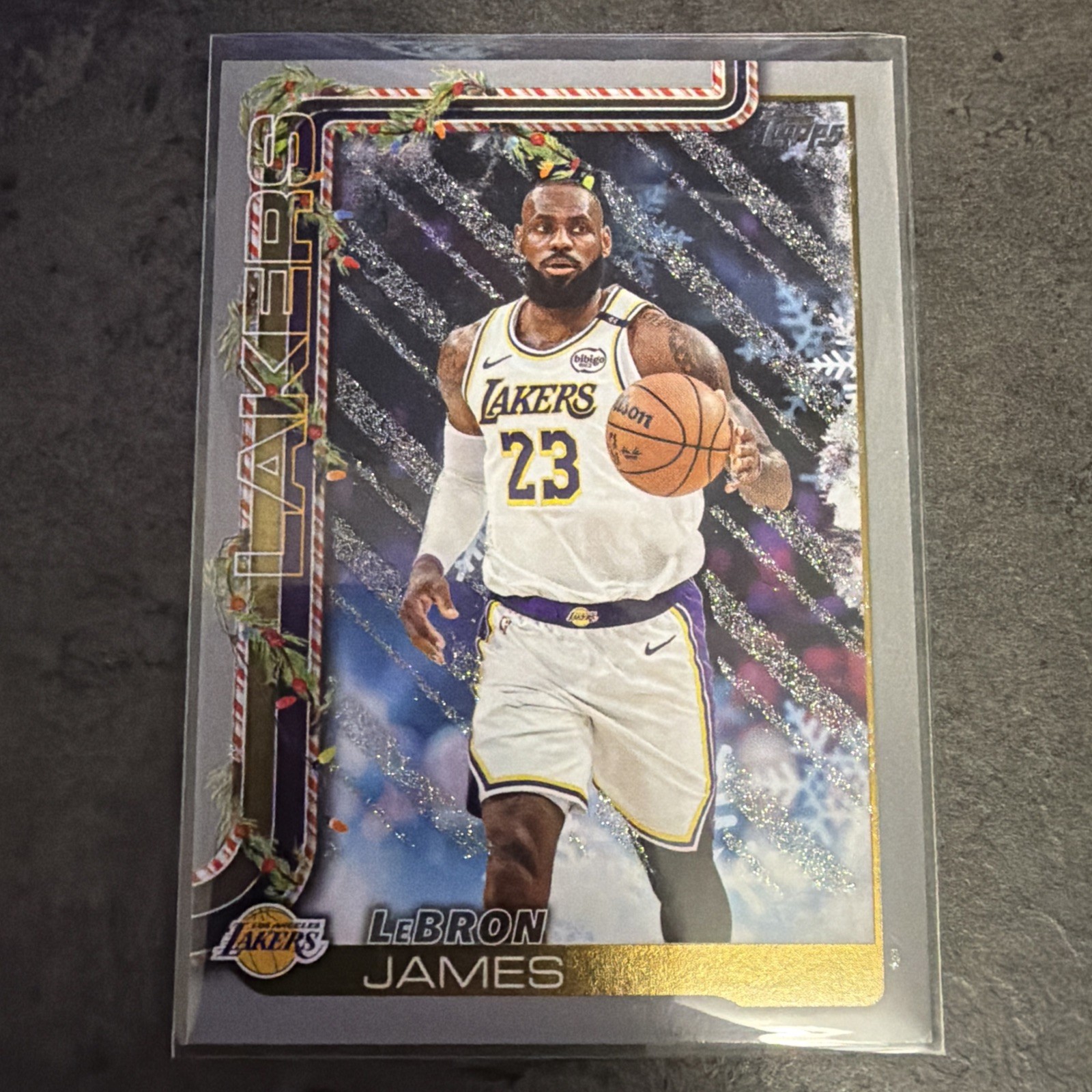 2025-26 Topps Holiday LeBron James Silver Glitter Lakers H119