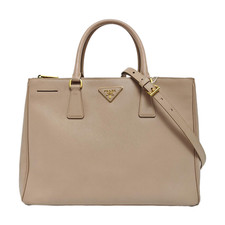 Prada Galleria Powder Pink Tote Bag Extra Large Leather Shoulder Bag AUTH 1BA802