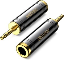 ANDTOBO 1/4'' to 3.5 mm Stereo Pure Copper Famale 3.5mm Male