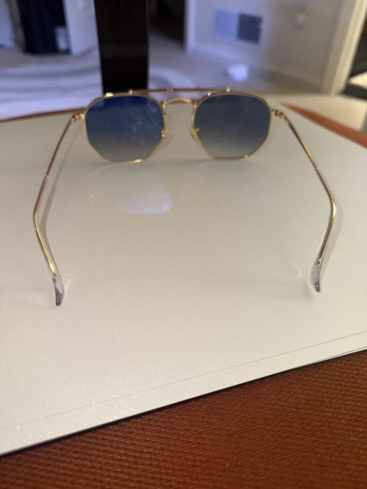 Ray-Ban rb3648m The Marshal, ouro/azul-gradiente. - Imagem 3 de 4