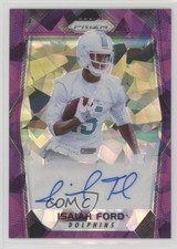 2017 Panini Prizm Rookie Purple Crystals 67/75 Isaiah Ford #RA-IF Auto 4t6