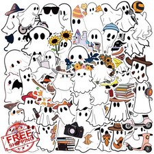Halloween Ghost Stickers 50Pcs Cute Waterproof Kids Teens Adults