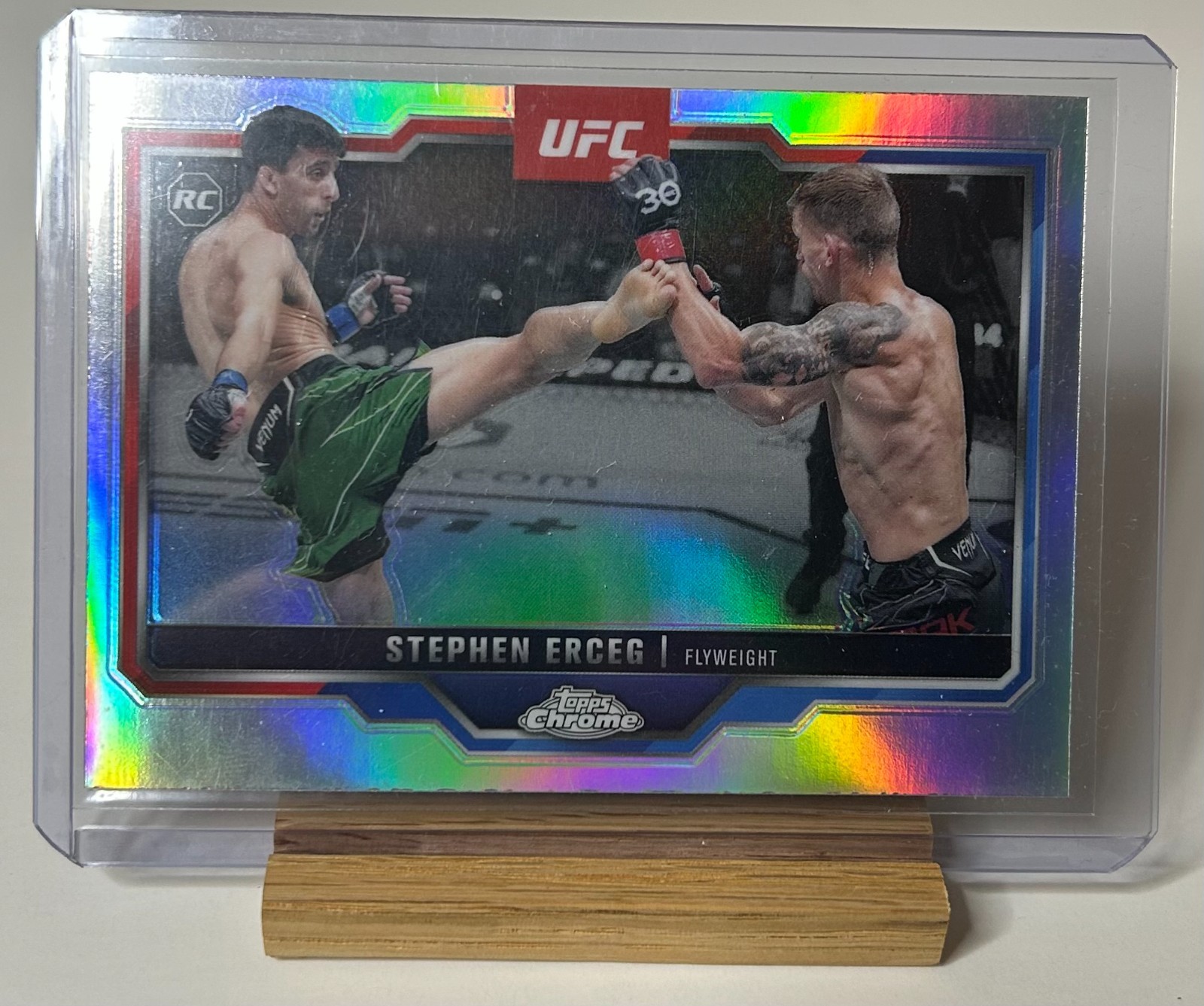 2025 Topps Chrome UFC Stephen Erceg Refractor #63 Rookie Card Short Print