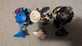 Lego Bionicle Bohrok Set Of 3. Blue, White, Black