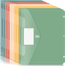 Binder Pocket, 10 Pack Super Heavyweight Plastic Folders with Tight