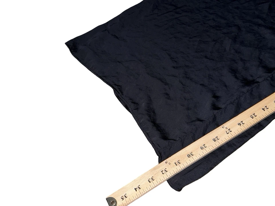 Pantalones Zara de satén de pierna ancha para mujer L grandes negros cintura alta con cordón Foto 4 de 4