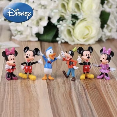 6x Set Mickey Mouse Minnie Maus Donald Duck Goofy Torten Deko Cake Top Geschenk
