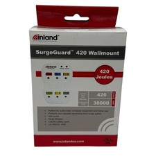 Inland SurgeGuard 420 Wallmount White 420 Joules Surge Protector 03262
