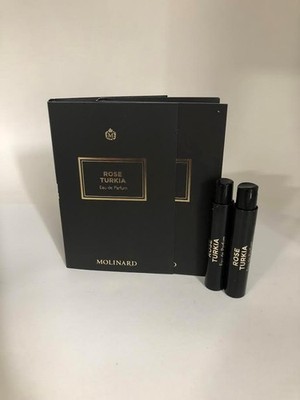 2 X Molinard ROSE TURKIA Eau de Parfum Vial Spray 1ml New With Card