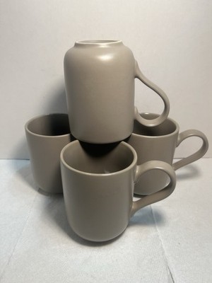 4-Home Target Gray Strata Stoneware 12oz Coffee Mug Nice 3424