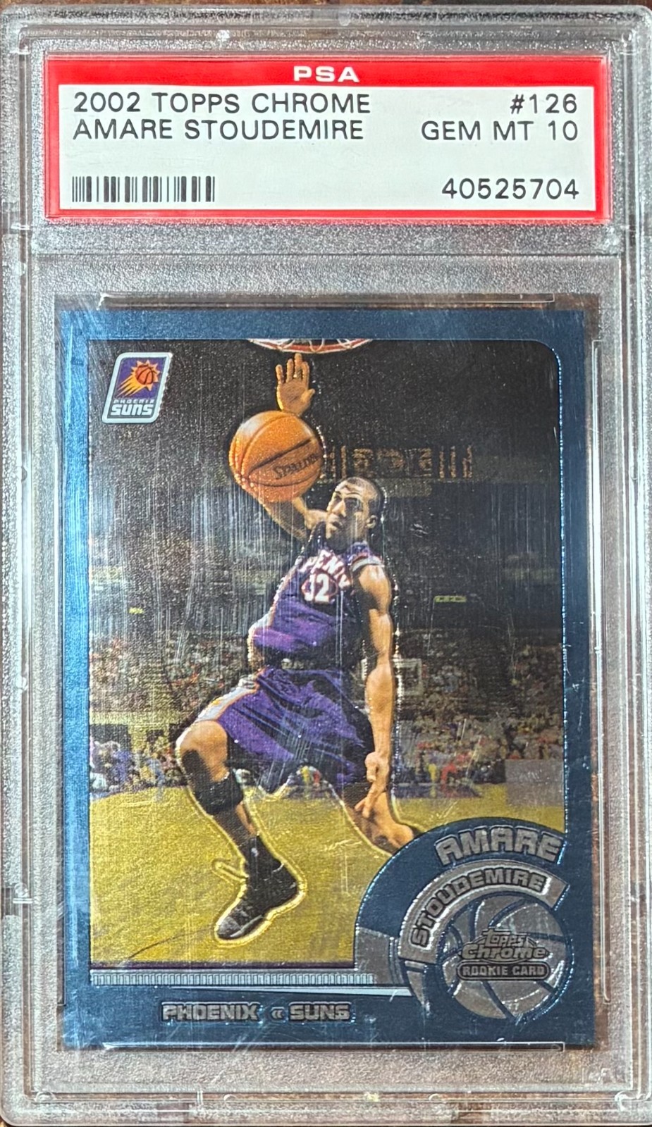 2002 Topps Chrome Amare Stoudemire #126 PSA 10 Gem Mint Suns RC Rookie