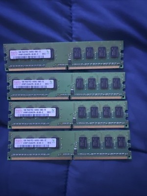 Hynix 4x1GB DDR2 Desktop Computer RAM Memory Dell 1Rx8 PC2-6400U-666-12