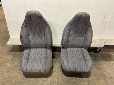 Jeep TJ Wrangler Front Driver / Passenger Seat Set Cloth Grey 1997-2002 101869
